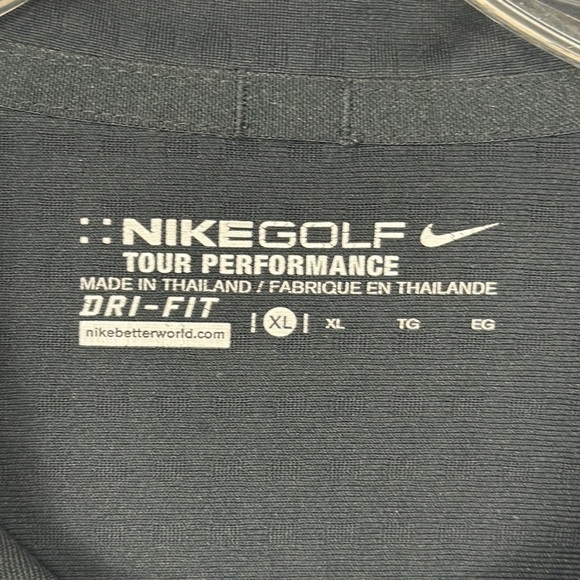 Nike Golf Tour Performance Polo Shirt Men's XL Black EUC Short Sleeve - Picture 6 of 11